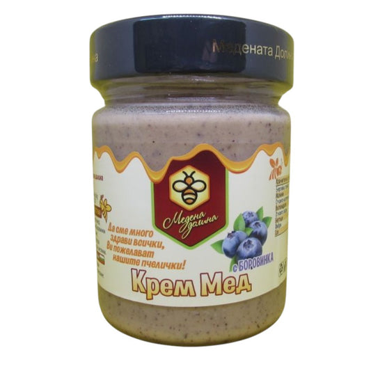 Крем мед с боровинка