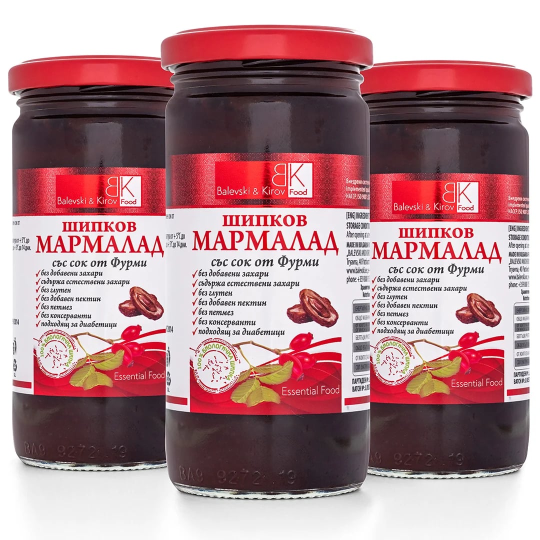 Шипков мармалад със сок от фурми – без добавена захар